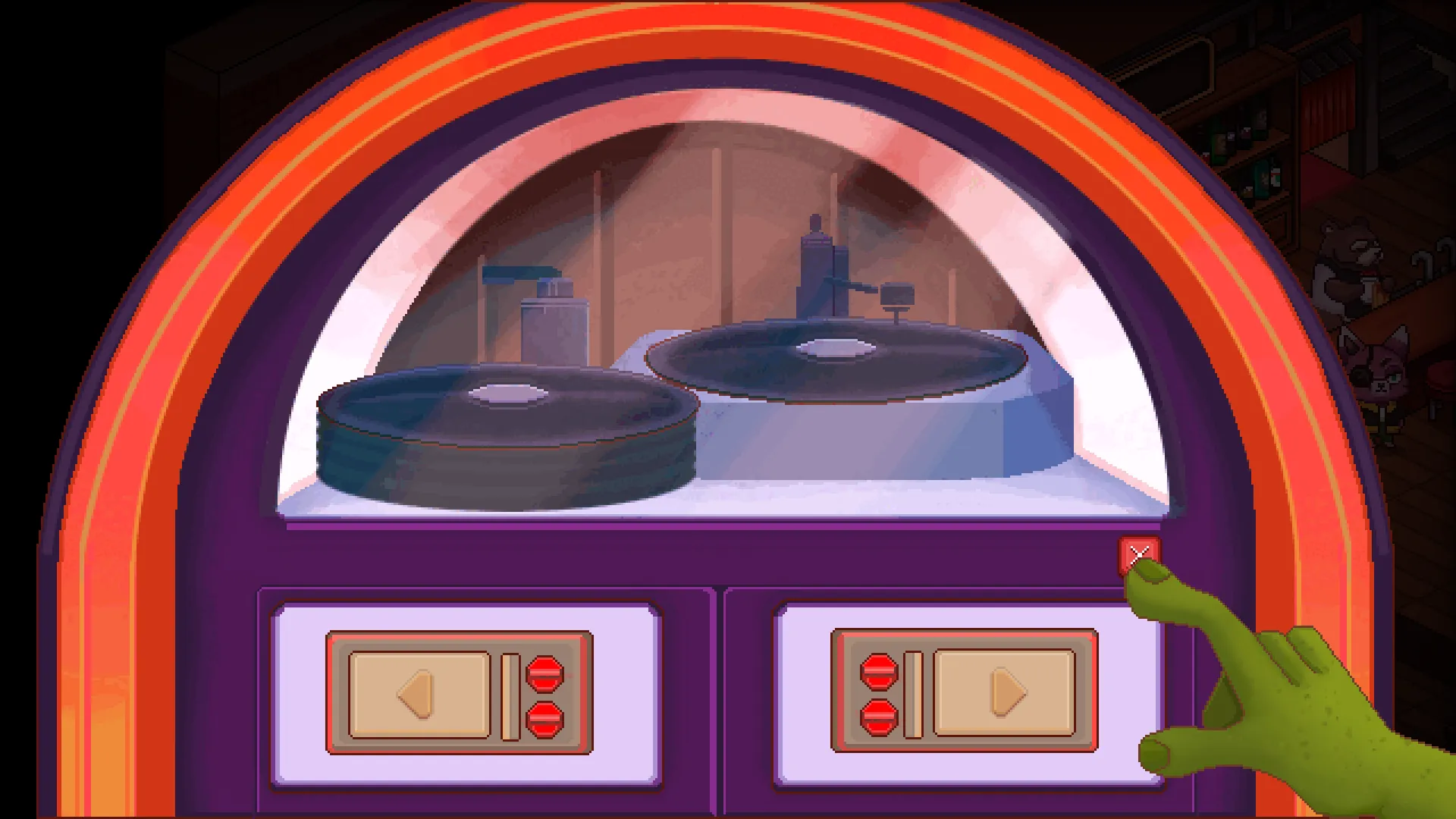 Jukebox playing vynil discs